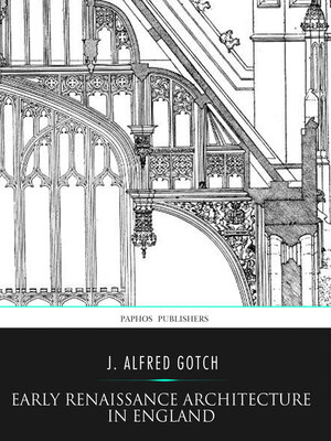 cover image of Early Renaissance Architecture in England
